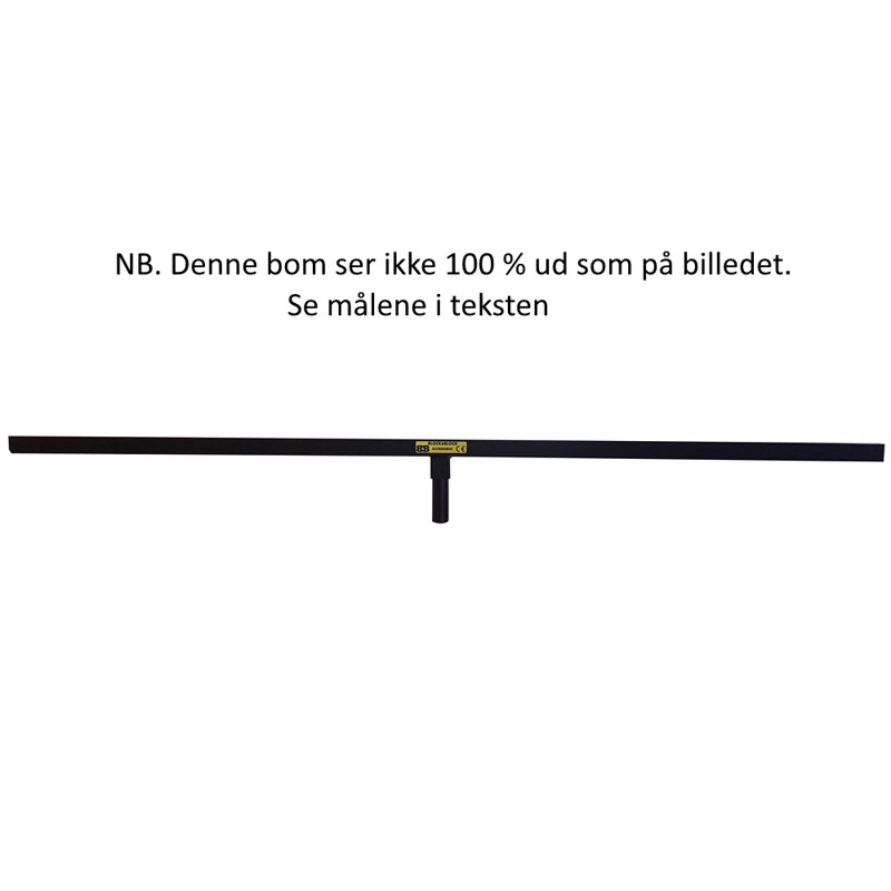 T-bom. 40x60 mm. Firkant rør. 196 cm. lang. 50 mm. Han