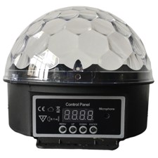 Crystalball LED lyseffekt. 6 x 3 Watt. RGBWA+UV