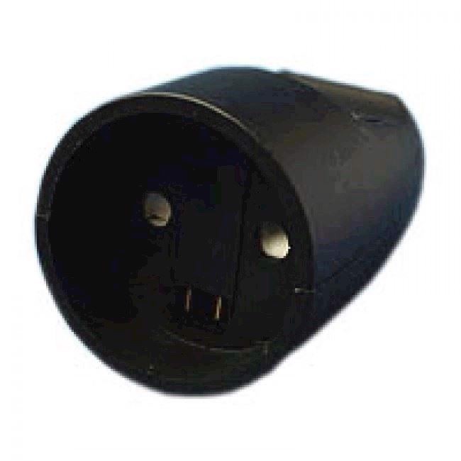 Forlængerled rund med jord i sort