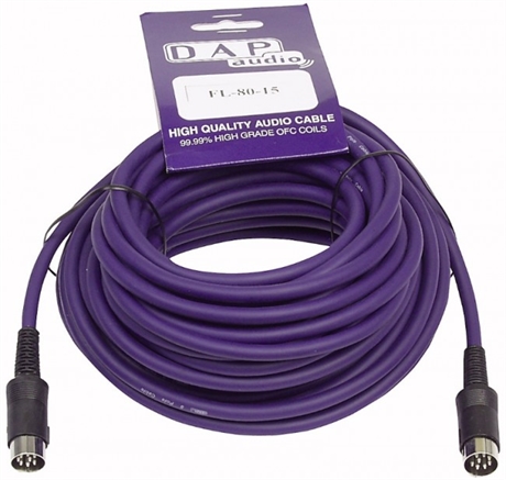 DIN kabel. 8 pol. 15 meter [Kun 5 tilbage]