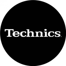 Technics plademåtte/ slipmat. Sort filt med hvidt logo