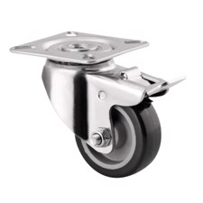 Tente hjul 50 mm. Med bremse