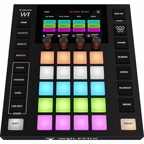 WOLFMIX W1 MK3. Standalone lysstyring
