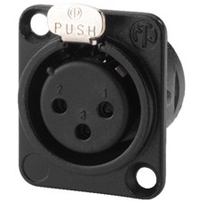 Neutrik XLR-bøsning hun - NC-3FDL1BAG