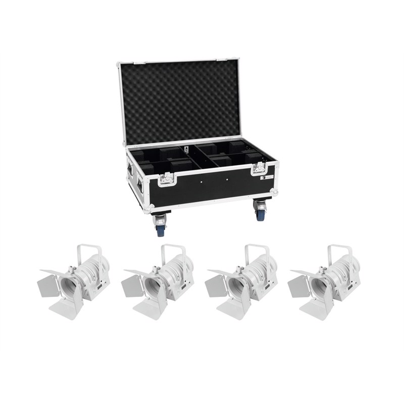 Eurolite sæt: 4 x LED THA-40PC wh + Case