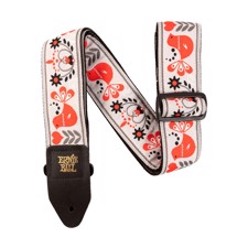 Ernie Ball EB-4689 Red Bird Winter Jaqcuard Strap - The world's number one Polypro guitar strap in Jacquard.