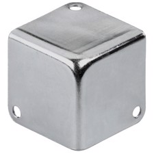 Fladt metalhjørne. Blank. 41 x 41 mm.