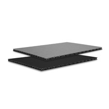 Adam Hall Hardware 0568 BG - SolidLite® PP. Plate black / grey 6,8 mm, 2500 x 1250 mm