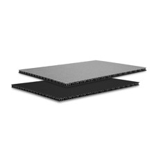 Adam Hall Hardware 0568 SB - SolidLite® PP. Plate silver / black 6.8 mm, 2500 x 1250 mm