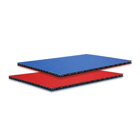 SolidLite® PP sheet blue / red 9.4 mm, 2500 x 1250 mm - Adam Hall Hardware