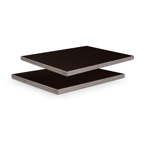6.5mm birch phenolic resin with dark brown leather-look texture, 2500mm x 1250mm - Adam Hall Hardware