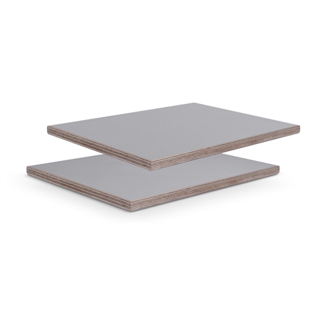 6.5mm birch phenolic resin with grey leather-look texture, 2500mm x 1250mm - Adam Hall Hardware