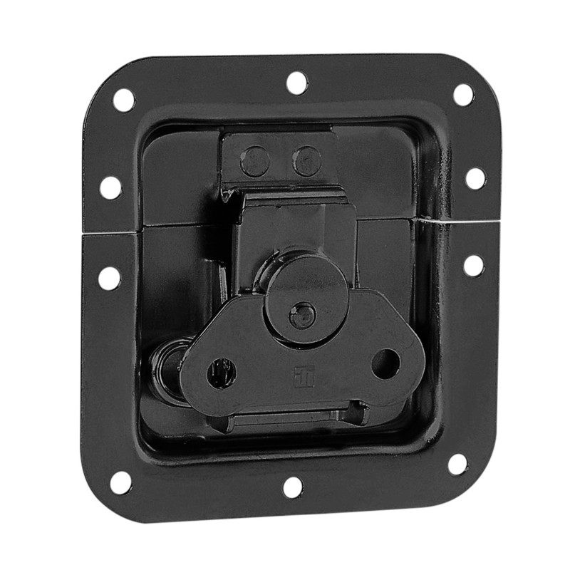 Butterfly Latch medium with Spring non cranked 12 mm deep, black - Adam Hall Hardware