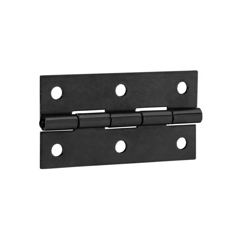 70 mm Hinge piece galvanised, black - Adam Hall Hardware
