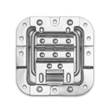 Adam Hall Hardware 27096 H - Lid Stay Medium half cranked with Hinge and Click-Stop Function