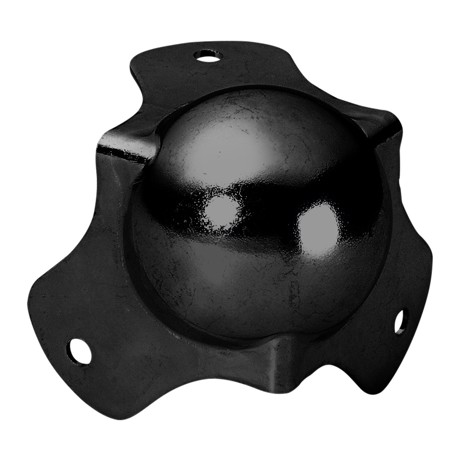middle ball corner galvanised, black - Adam Hall Hardware