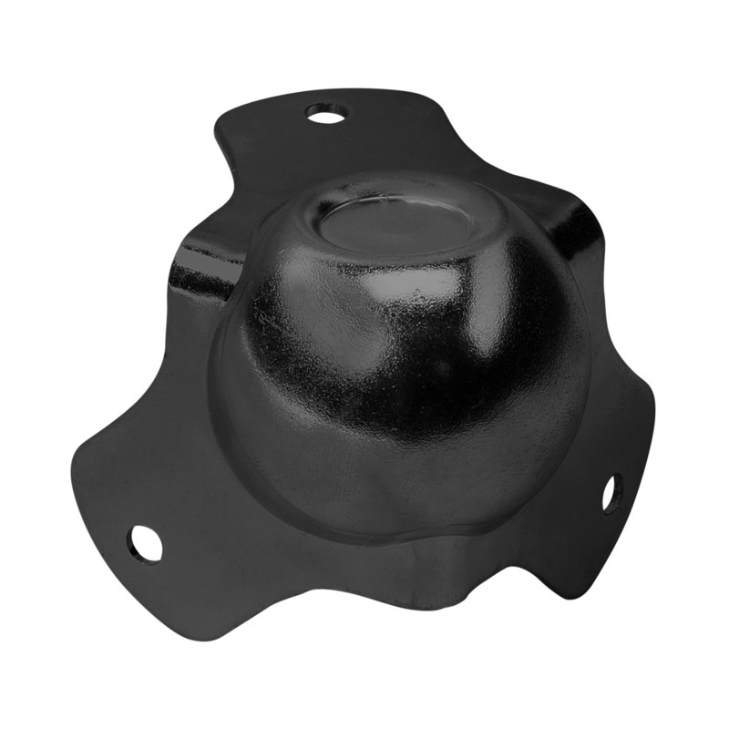 Ball corner medium three-legged with stacking recess, black - Adam Hall Hardware