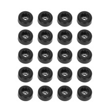 Set of 20 x rubber feet 25 x 11 mm Black, anti-slip - Adam Hall Hardware