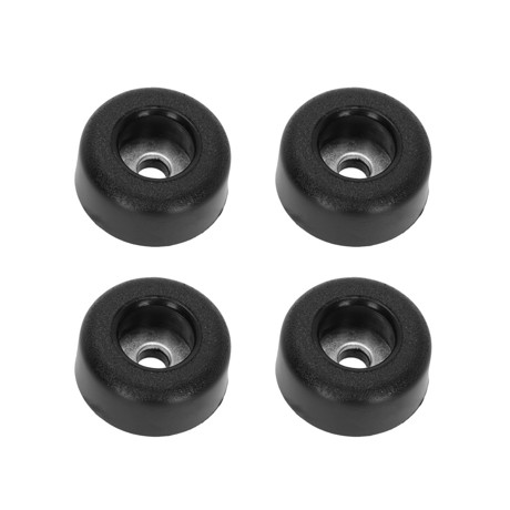 Set of 4 x rubber feet 25 x 11 mm Black, anti-slip - Adam Hall Hardware