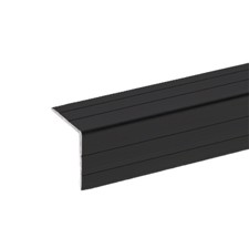 Aluminium angle edge protector 22 x 22mm, black anodised - Adam Hall Hardware