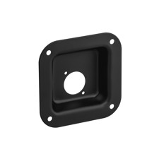 Adam Hall Hardware 87081 BLK - Steel Mounting Plate for 1 x Universal D-Type Socket, black