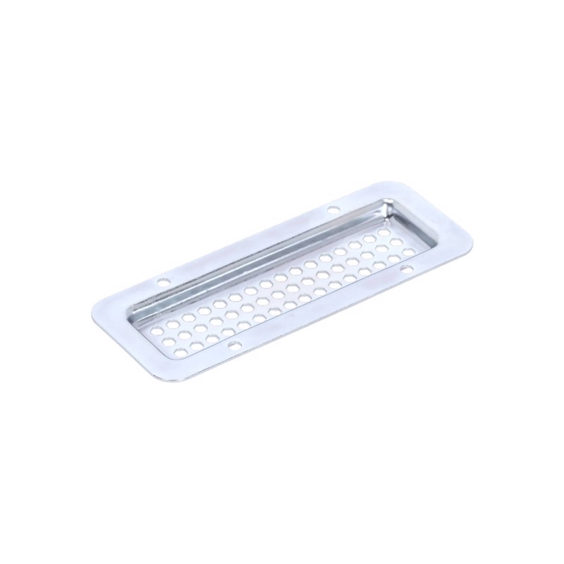 Small ventilation dish, rectangular, steel, galvanised - Adam Hall Hardware