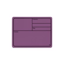 Plastic tour label, magnetic 177 x127 mm, purple - Adam Hall Hardware