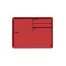 Plastic tour label, magnetic 177 x127 mm, red - Adam Hall Hardware