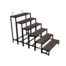 Bütec Stairs, steel, 6-step to 140 cm height, + screen printing plate - B500621003020