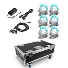 6 x CLDROPB4 in Charging Flightcase with Power Supply - Cameo