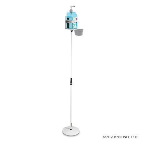 Gravity MS 23 DIS 01 W - Height-adjustable disinfectant stand with universal holder White