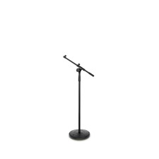Touring Series Microphone Stand with Round Base and 2-Point Adjustment Telescoping Boom - Gravity