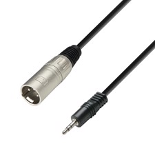 Adam Hall Cables K3 BWM 0100 - Audio Cable 3.5 mm Stereo Jack Male to XLR Male, 1 m