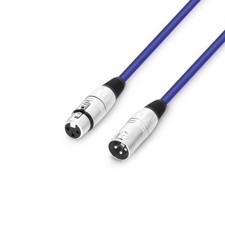 Microphone Cable XLR female to XLR male - 0.5 m blue - Adam Hall Cables