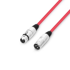 Microphone Cable XLR female to XLR male - 0.5 m red - Adam Hall Cables