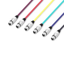 Microphone Cable set of 6 different coloured XLR female to XLR male - 0.5 m - Adam Hall Cables