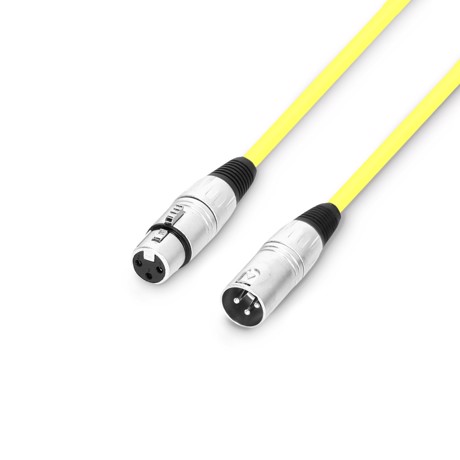 Microphone Cable XLR female to XLR male - 1 m yellow - Adam Hall Cables