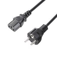 Power Cable - Adam Hall® Apparat stik x Schuko - 0.5 m 3 x 0.75 mm²