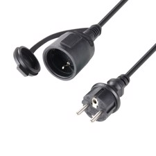 Power Extension Cable Schuko H05RR-F3G1.5 - 3 m - Adam Hall Cables