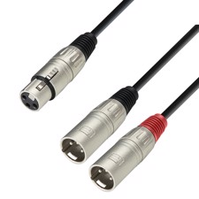 Adam Hall Cables K3 YFMM 0300 - Audio Cable XLR Female to 2 x XLR Male, 3 m