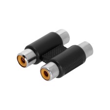 Twin Adapter 2 x RCA female to 2 x RCA female - Adam Hall Connectors