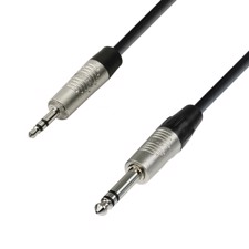 Balanced Audiocable REAN © 3.5 mm Jack Stereo to 6.3 mm Jack Stereo 1.5 m - Adam Hall Cables