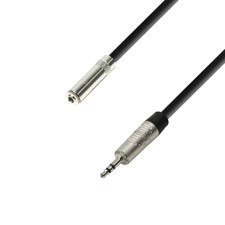 Minijack forlængerkabel. Minijack stereo han - Minijack stereo hun. 3 meter