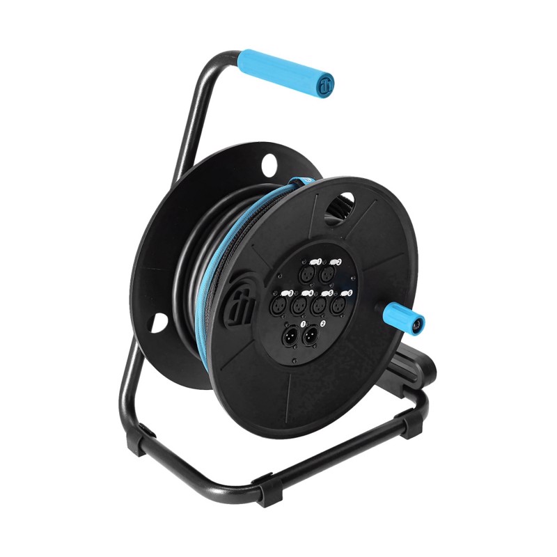 Multicore Cable Drum 8-channel (6 send & 2 return) - 30m - Adam Hall Cables