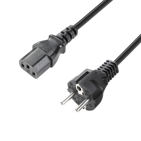Power Cable - Adam Hall® Apparat stik x Schuko - 5 m 3 x 1.5 mm²