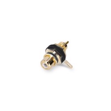 RCA socket female gold-plated with black code ring - Adam Hall Connectors