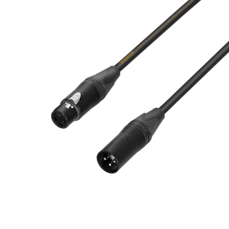 Neutrik Pro DMX kabel. 3 pol XLR-XLR. 1 meter