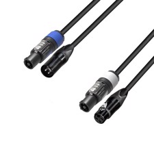 Hybridkabel - Neutrik® XLR lyd x powerCON® - 1,5 m - Adam Hall Cables