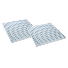 Akustisk skum. 70 mm. Lysegrå pyramide skum. 100 x 100 cm. x 2 stk. [Kun 1 sæt tilbage]