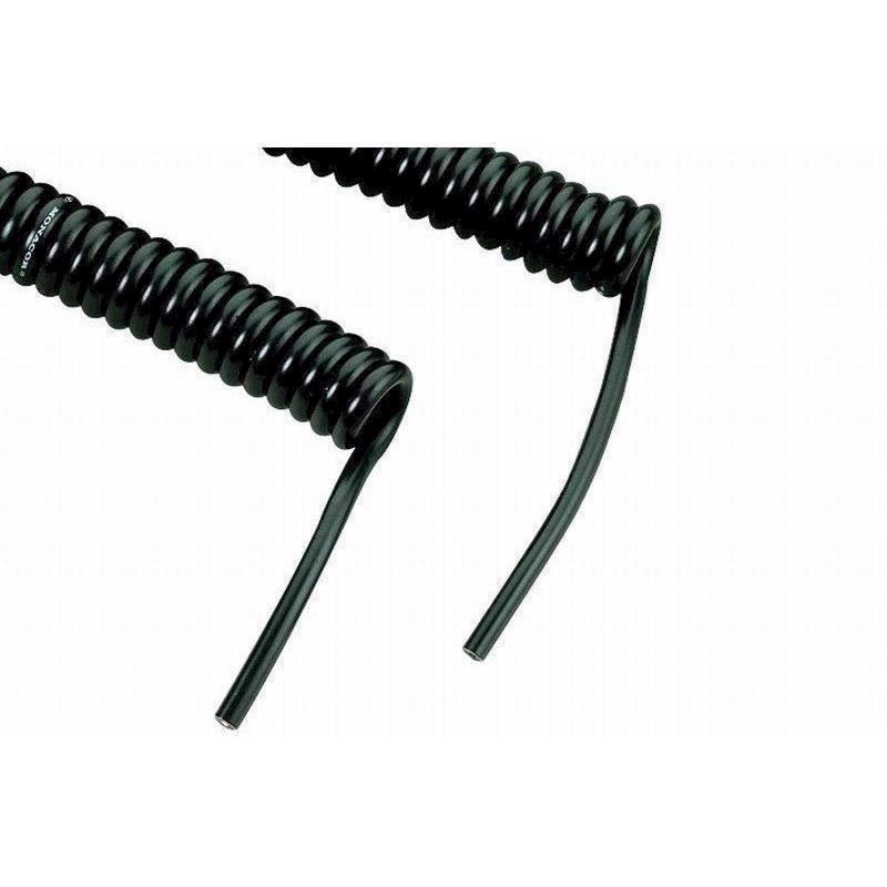 Spiral mikrofonkabel. 80-500 cm.